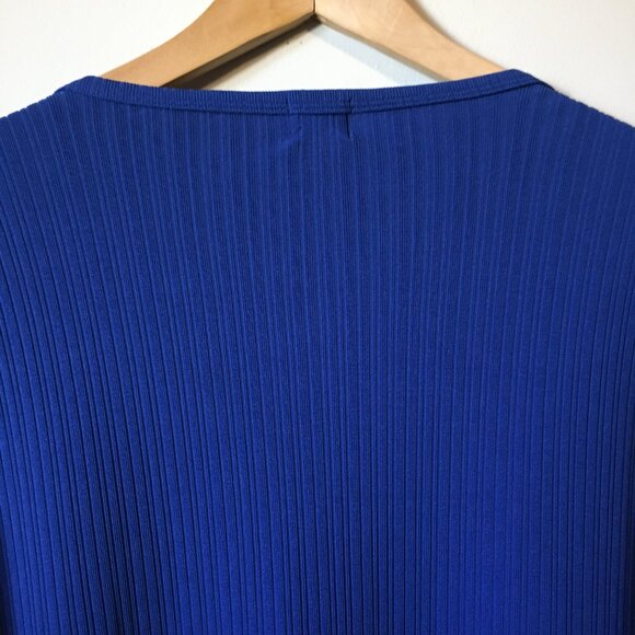 Vintage Made in Canada WE Phthalo Blue Ribbed T-Shirt - Picture 7 of 16